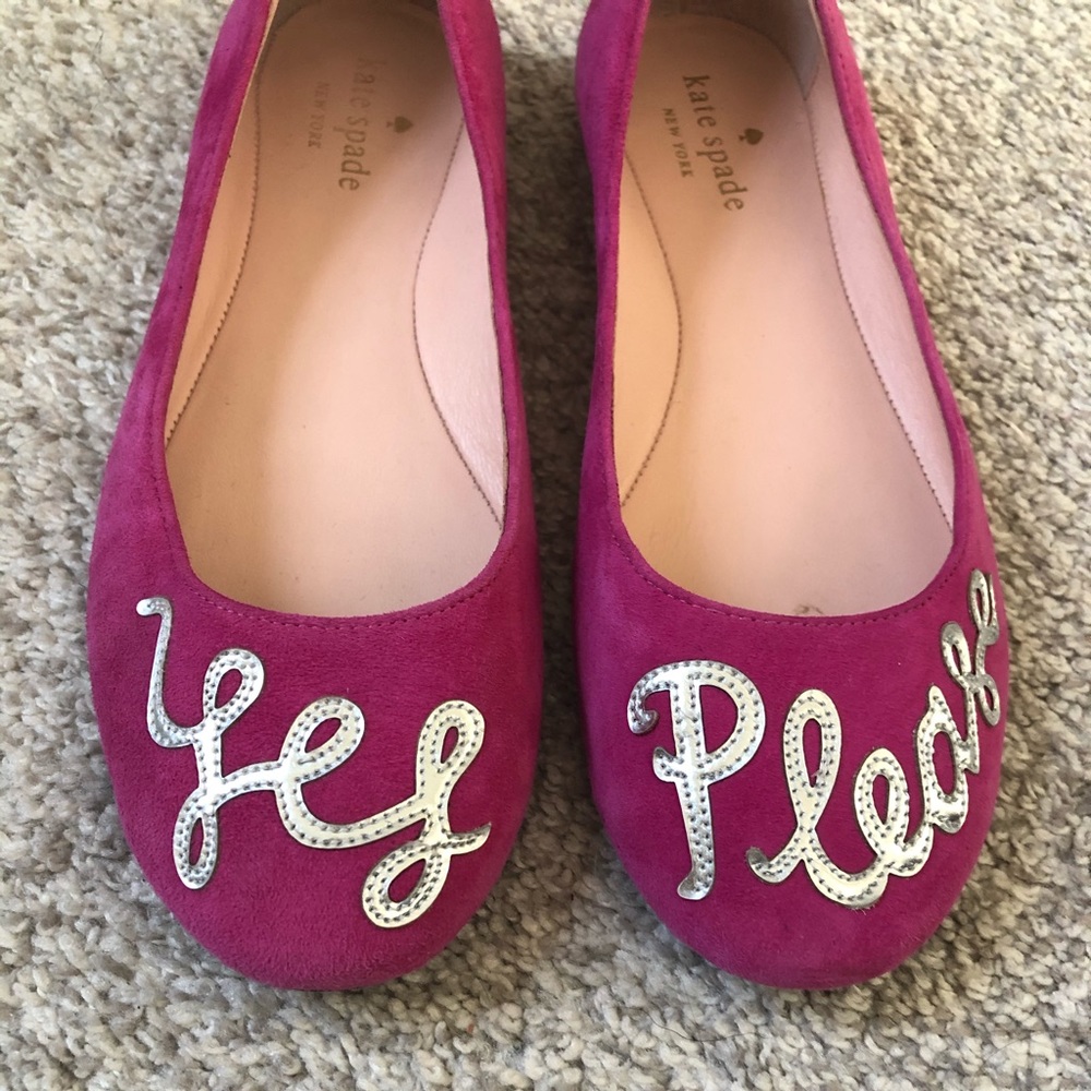Kate Spade ‘yes please’ flats